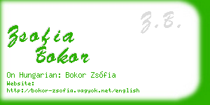 zsofia bokor business card