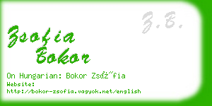 zsofia bokor business card